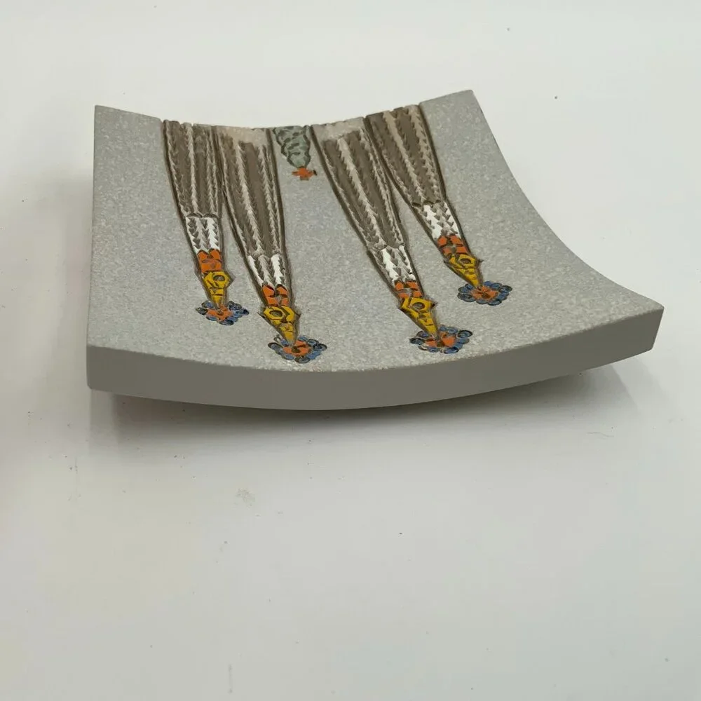 Signed Barcelona Gaudi Mosaic Art Dish No. 04-8 Artbona Sagrada Familia Holiday - Picture 4 of 8